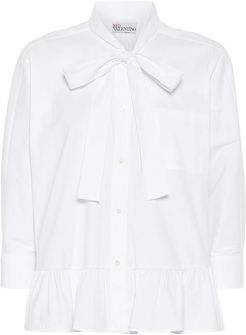 cotton-blend blouse