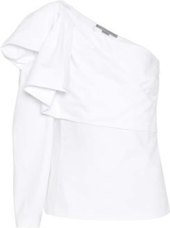 Giada one-shoulder cotton top