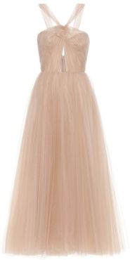 Cameo tulle midi gown