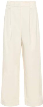 Cotton and wool twill pants