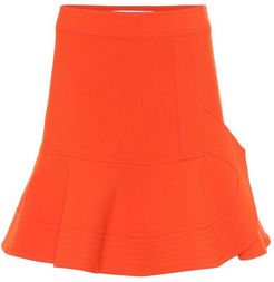 Ruffled stretch miniskirt