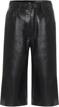 Nampeyo faux leather Bermuda shorts