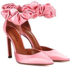 George satin pumps