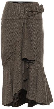 Forever Yours herringbone wool skirt