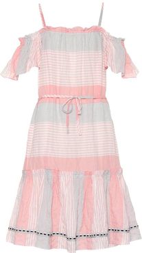 Dera striped cotton-blend dress