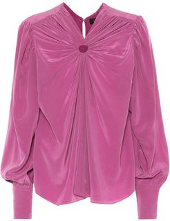Lenore silk crÃªpe blouse