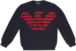 Wool-blend logo sweater