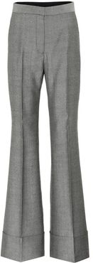 Flared wool pants