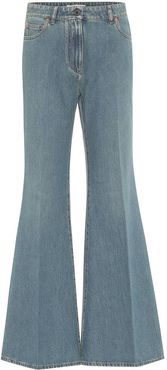 VLOGO high-rise flared jeans