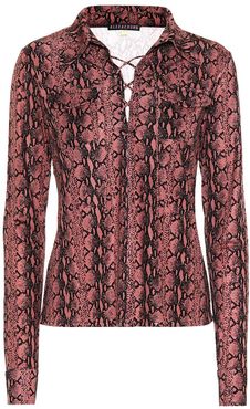 Snake-printed blouse