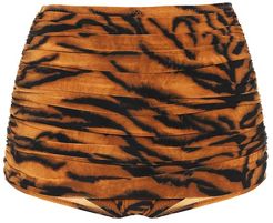 Exclusive to Mytheresa â Bill tiger-print high-rise bikini bottoms