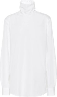 Cotton turtleneck blouse
