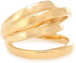 Space gold vermeil ring