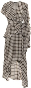 Houndstooth silk dress