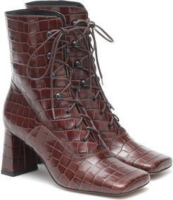 Claude lace-up leather ankle boots