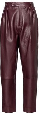 Magdeline high-rise leather pants