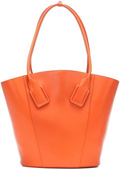 Basket leather tote