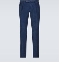 Slim-fit corduroy pants