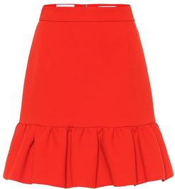 Stretch crÃªpe miniskirt