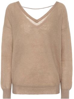 Ribbed mohair-blend sweater