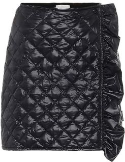 Quilted high-rise skirt