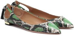 Forever Marilyn snakeskin ballet flats