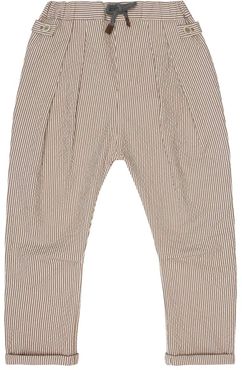 Stretch-cotton seersucker pants