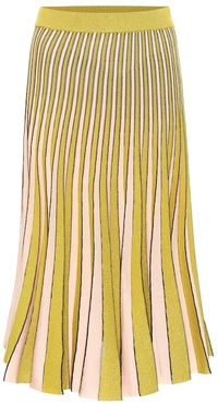 Cyrilla metallic knit midi skirt