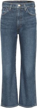 High-rise cropped wide-leg jeans