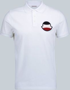 Logo patch polo shirt