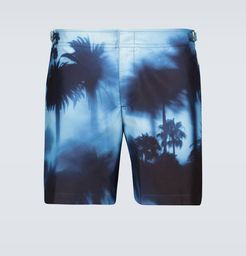 Bulldog photographic printed swim shorts