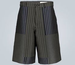Paneled knee-length shorts
