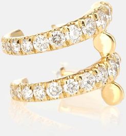 Lola 18kt gold ear cuff with diamonds