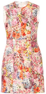 floral-printed silk-blend dress