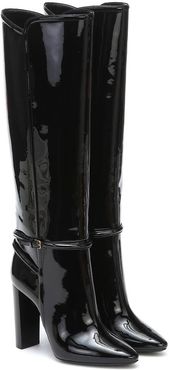 76 patent leather knee-high boots