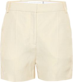 Tailored linen-blend shorts