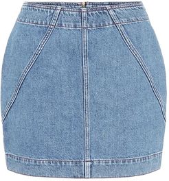 High-rise denim miniskirt