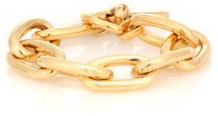 Large Oval 18kt gold-plated link bracelet