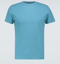 Cotton and linen-blend T-shirt