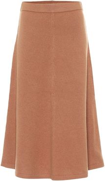 Wool midi skirt