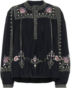 Dyron embroidered silk blouse