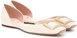 Trompette D'Orsay leather ballet flats