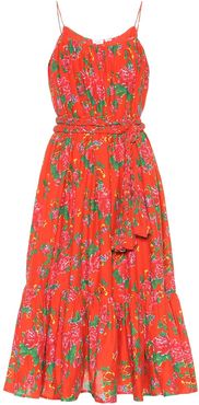 Lea floral cotton midi dress