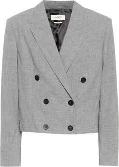 Lisby cropped wool-blend blazer