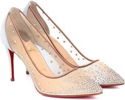 Follies Strass embellished mesh pumps