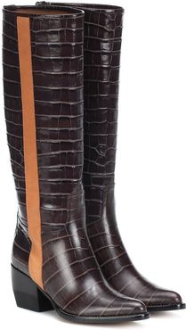 Vinny embossed leather boots
