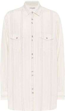 Striped twill shirt