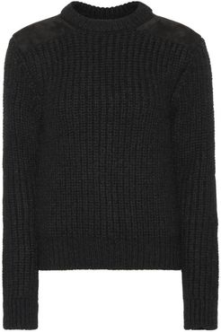 Stretch wool-blend sweater