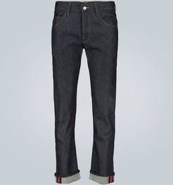 Tapered denim pant with Web
