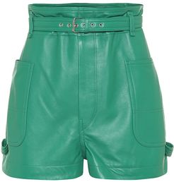 Xike leather shorts